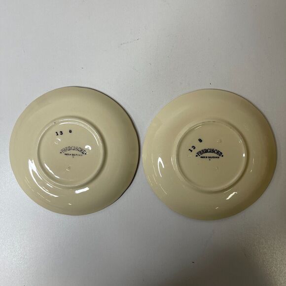 Set of Vintage Franciscan Drinkwear 2 Tea Cups & 2 Saucers Plates USA/England - Picture 11 of 16